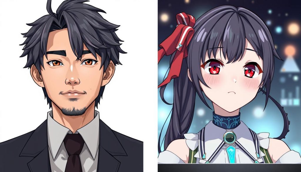 Comparison of SoulGen's realistic and anime style outputs