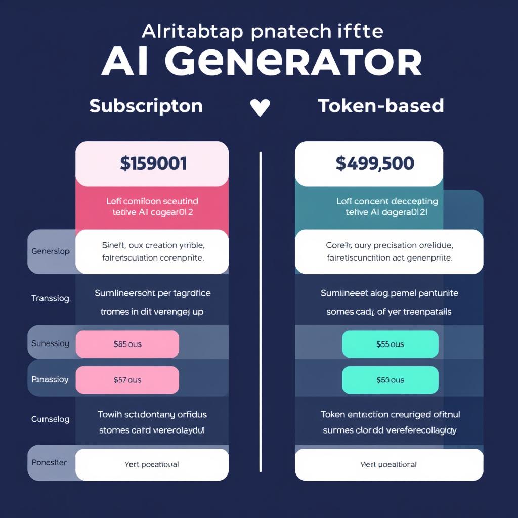 Comparison of different pricing models for AI porn generators