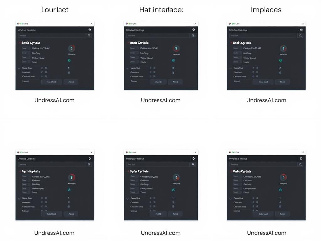 Comparison of undressing AI tools 2025 showing various user interfaces