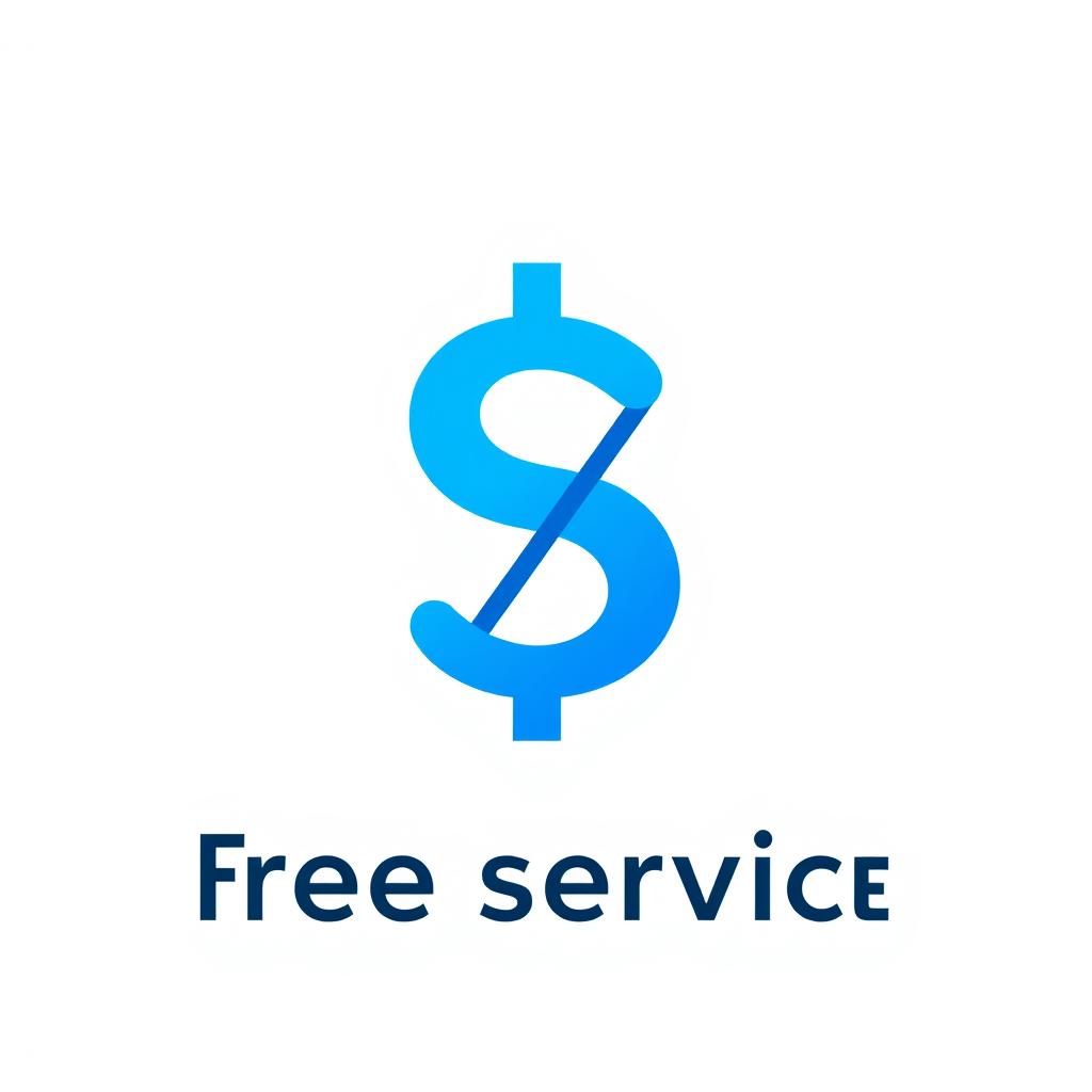 Dollar sign with slash icon representing free service of AI Undresser