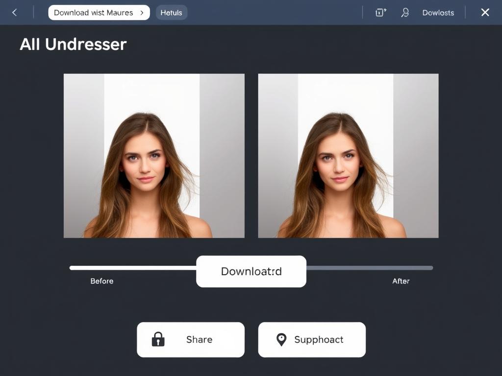 Screenshot showing the download screen with transformed image result