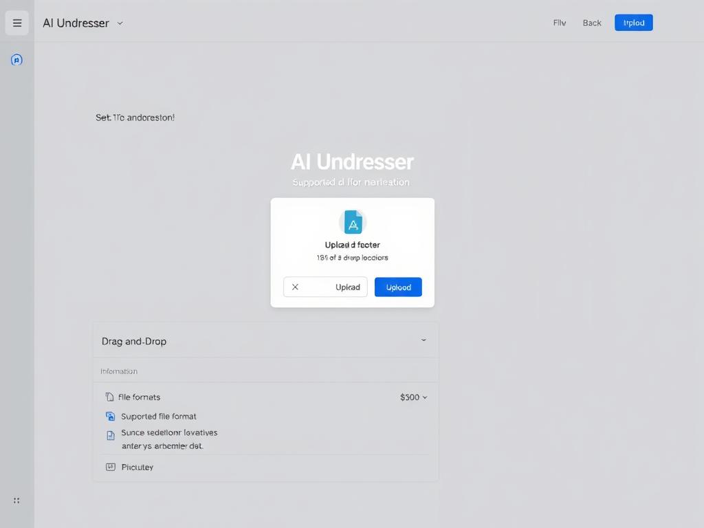 Screenshot showing the upload interface of AI Undresser tool
